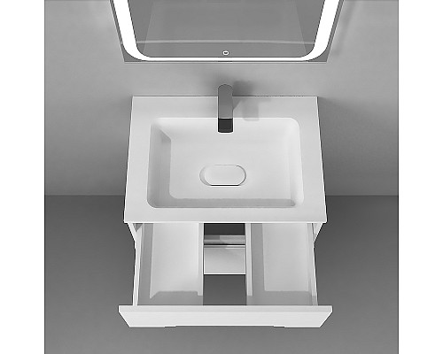 Тумба под раковину Jorno Modul 65 Mоl.01.62/P/W подвесная Белый глянец