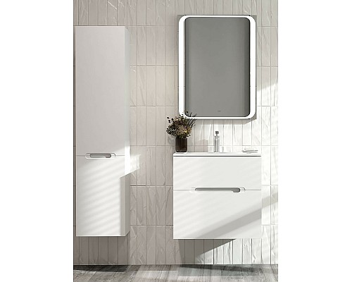 Тумба под раковину Jorno Modul 65 Mоl.01.62/P/W подвесная Белый глянец