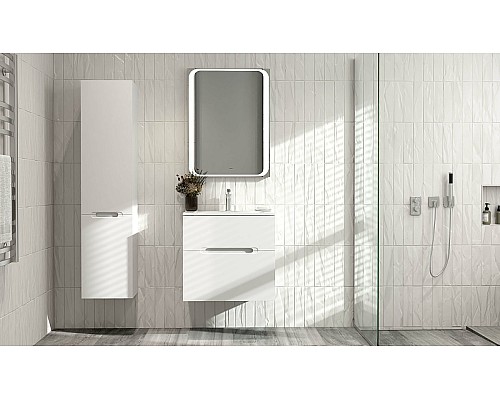 Тумба под раковину Jorno Modul 65 Mоl.01.62/P/W подвесная Белый глянец