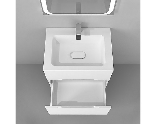 Тумба под раковину Jorno Modul 65 Mоl.01.62/P/W подвесная Белый глянец