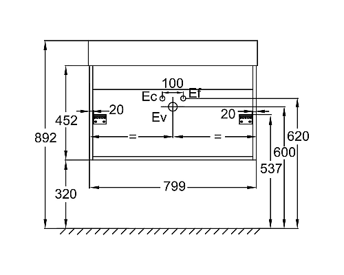 Тумба под раковину Jacob Delafon Vivienne 80 EB1667-E75-J5 подвесная Белая глянцевая Дуб давос натуральный