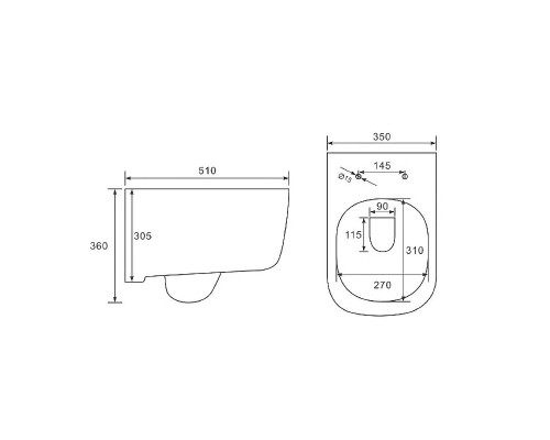 Унитаз Vincea Idea Rimless VT1-33 подвесной с сиденьем Микролифт