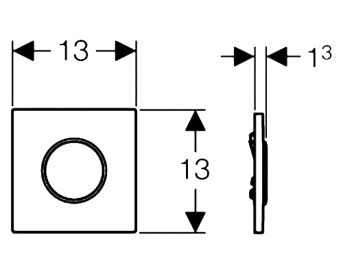 Кнопка смыва Geberit HyTouch Sigma 10 116.015.KJ.1 белая/обод глянцевый хром