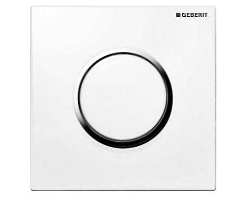 Кнопка смыва Geberit HyTouch Sigma 10 116.015.KJ.1 белая/обод глянцевый хром