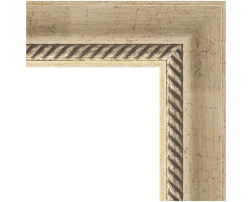 Зеркало Evoform Exclusive-G 83х83 BY 4304 с гравировкой в багетной раме - Состаренное серебро с плетением 70 мм