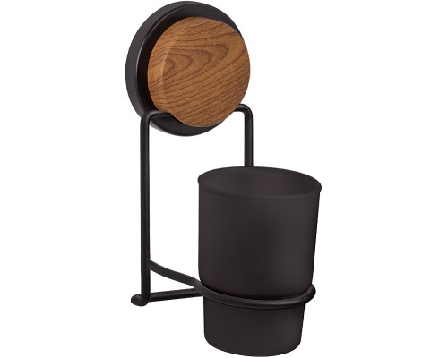 Стакан для зубных щеток Fixsen Magic Wood FX-46006 Черный матовый
