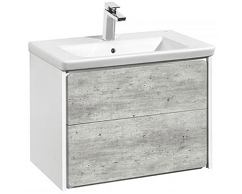 Тумба под раковину Roca Ronda 80 ZRU9303004 подвесная Бетон Белый матовый
