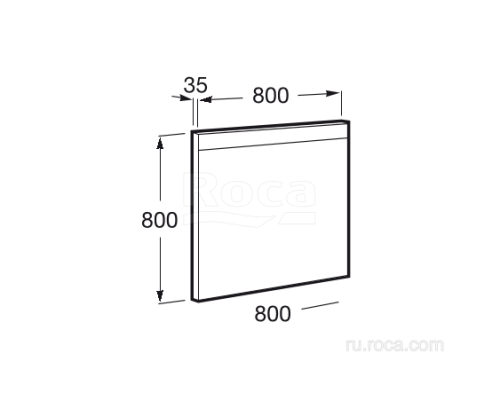 Зеркало Roca Prisma LED 812258000
