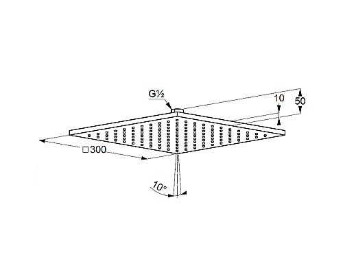 Верхний душ Kludi A-QA 6443005-00 Хром