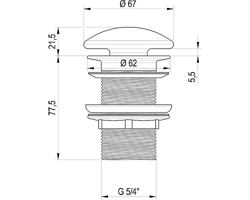Донный клапан Ravak X01695 Белый