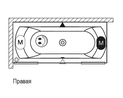 Прямоугольная ванна Riho Linares 160x70 R BT4200500000000