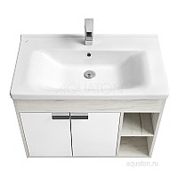Тумба под раковину Флай 80 белый, дуб крафт Aquaton 1A237401FAX10