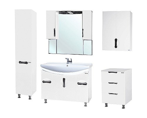 Шкаф пенал Bellezza Лагуна 35 L 4622107002013 Белый