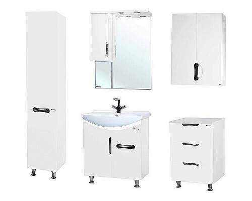 Шкаф пенал Bellezza Лагуна 35 L 4622107002013 Белый