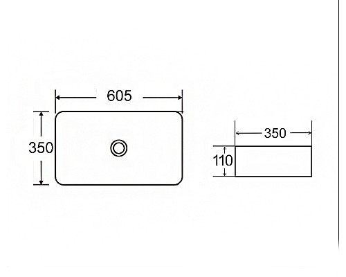 Раковина-чаша Bronze de Luxe Lacio 60 1061BM Белая