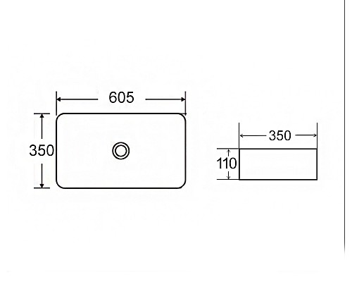 Раковина-чаша Bronze de Luxe Lacio 60 1061BM Белая