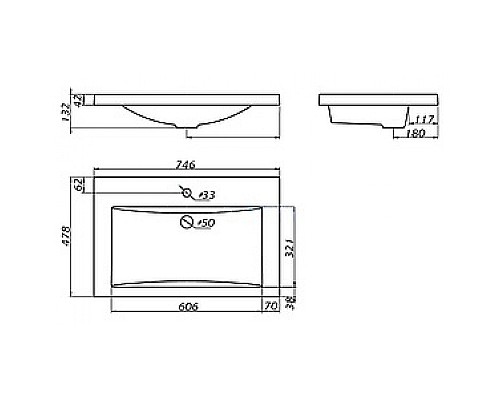 Раковина Art&Max AM-LAV-750-MR-A Белая