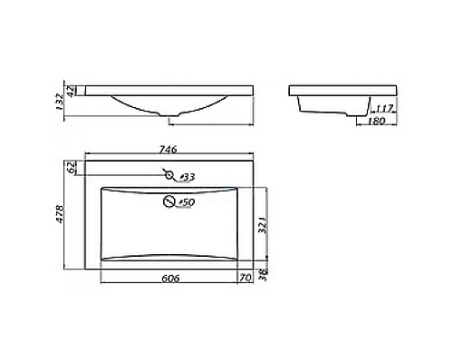 Раковина Art&Max AM-LAV-750-MR-A Белая