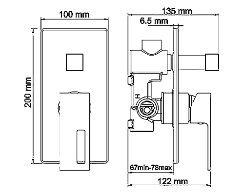 Душевая система WasserKRAFT Alme A16590 Хром