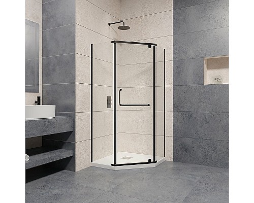 Душевой уголок RGW Passage PA-081B 80x80 35088188-14 профиль Черный стекло прозрачное