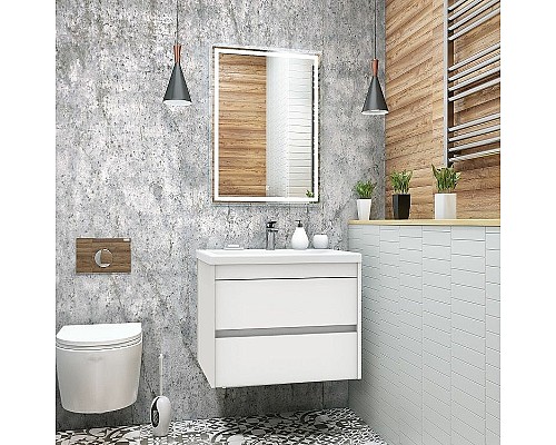 Тумба под раковину Art&Max Family-750-2C-SO-BL подвесная Белый глянец