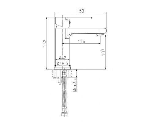 Смеситель для раковины Cersanit Brasko 63020 Хром