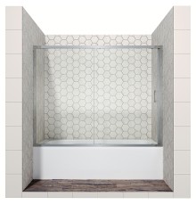 Шторка на ванну Ambassador Bath Screens 170х140 профиль Хром стекло CrystalPure