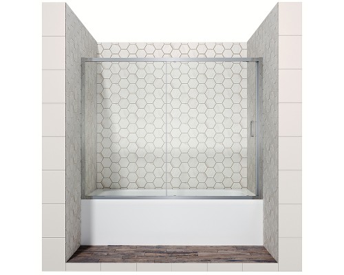 Шторка на ванну Ambassador Bath Screens 170х140 профиль Хром стекло CrystalPure
