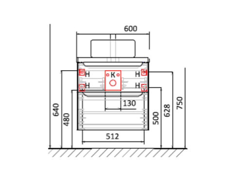 Столешница под раковину Jorno Wood 60 Wood.06.60/DW Темное дерево