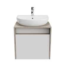 Тумба под раковину Kerama Marazzi PRO подвесная 1 ящик 60, белая глянцевая