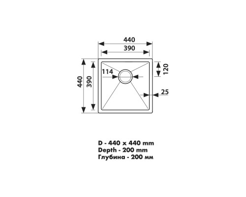 Мойка кухонная KAISER KSM-4444