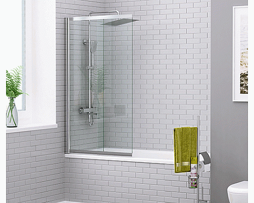 Шторка на ванну WasserKRAFT Dill 100 61S02-100 профиль Черный стекло прозрачное