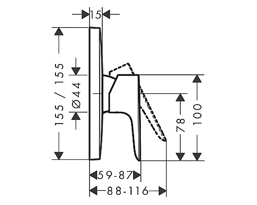 Смеситель для душа Hansgrohe Talis E однорычажный белый матовый 71765700