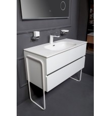 Тумба без раковины Armadi Art Vallessi 120x46cm SHINY CAPPUCINO 2 полки