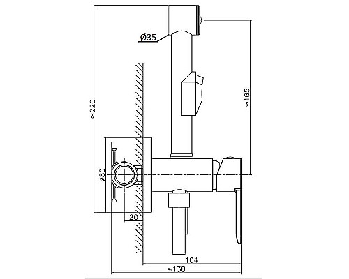 Гигиенический душ со смесителем Agger Gorgeous A0270000 Хром