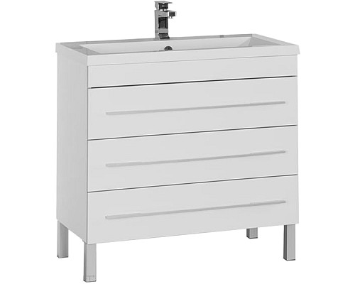 Тумба под раковину Aquanet Верона 90 178470 3 ящика Белая