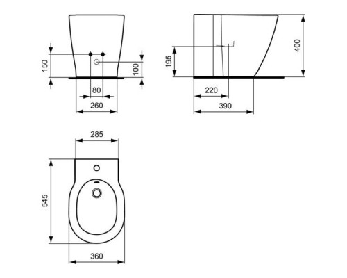 Биде Ideal Standard Connect E799501 Euro White