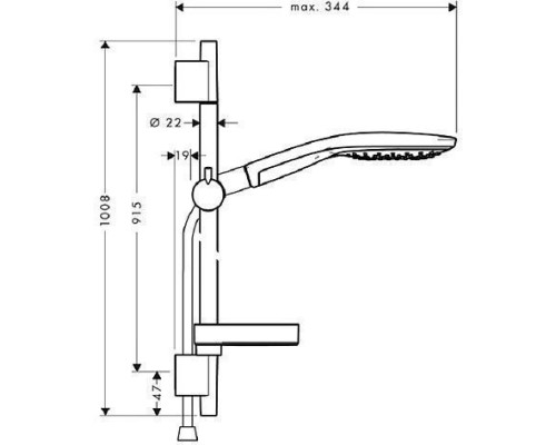 Душевой гарнитур Hansgrohe Raindance Select 150 27803000
