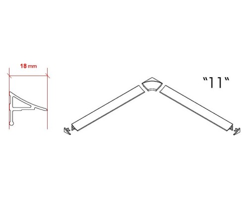 Набор заглушек и уголков Ravak 11 B460000001 Белый