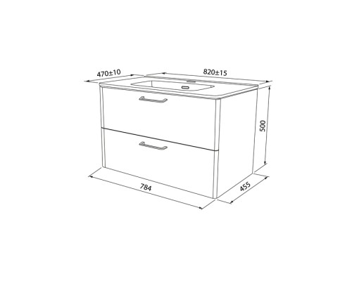 Тумба с раковиной IDDIS Brick 80 подвесная белая BRI80W0i95K