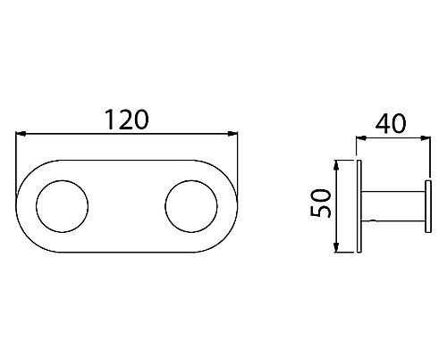 Вешалка-2 крючка Timo Saona 13014/03 черный