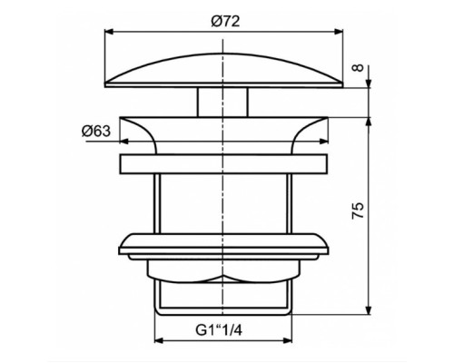 Донный клапан Ideal Standard J3291XG Черный шелк