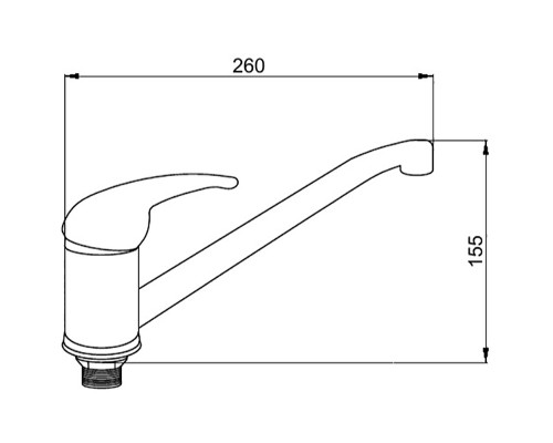 Смеситель для кухни Сантаком StOmega 3303-3 Хром