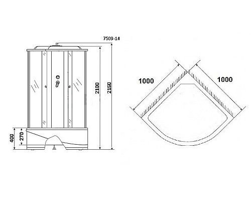 Душевая кабина Niagara Eco NG-7509-14 100x100