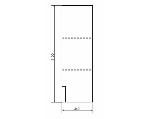 Шкаф полупенал Comforty Кельн 35 00004149530 подвесной Дуб темный