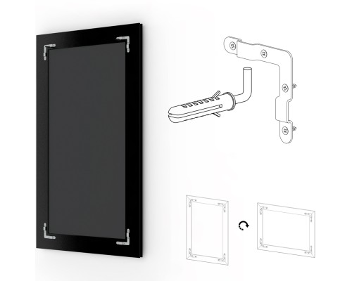 Зеркало Evoform Exclusive-G 132х77 BY 4240 с гравировкой в багетной раме - Бронзовый акведук 93 мм