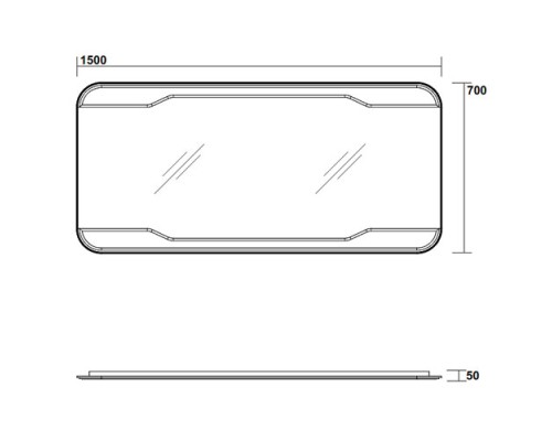 Зеркало Kerasan Waldorf 740501 150 с выключателем