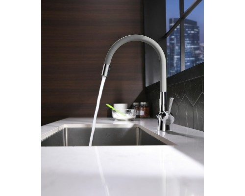 Смеситель для кухни Lemark Comfort Хром Серый