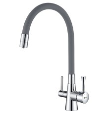 Смеситель для кухни Lemark Comfort Хром Серый