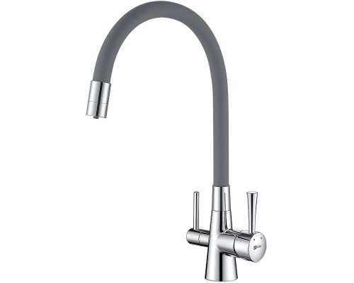 Смеситель для кухни Lemark Comfort Хром Серый